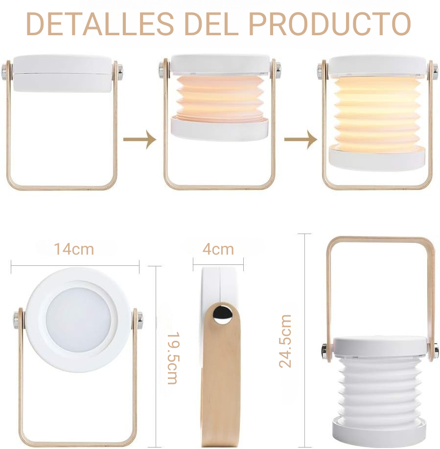 Lampara LED moderna replegable