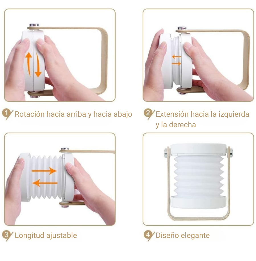 Lampara LED moderna replegable